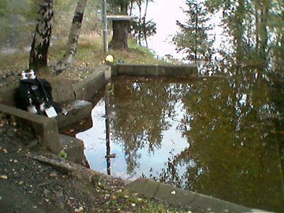 Wasserstand beim Hochwaaser 2003